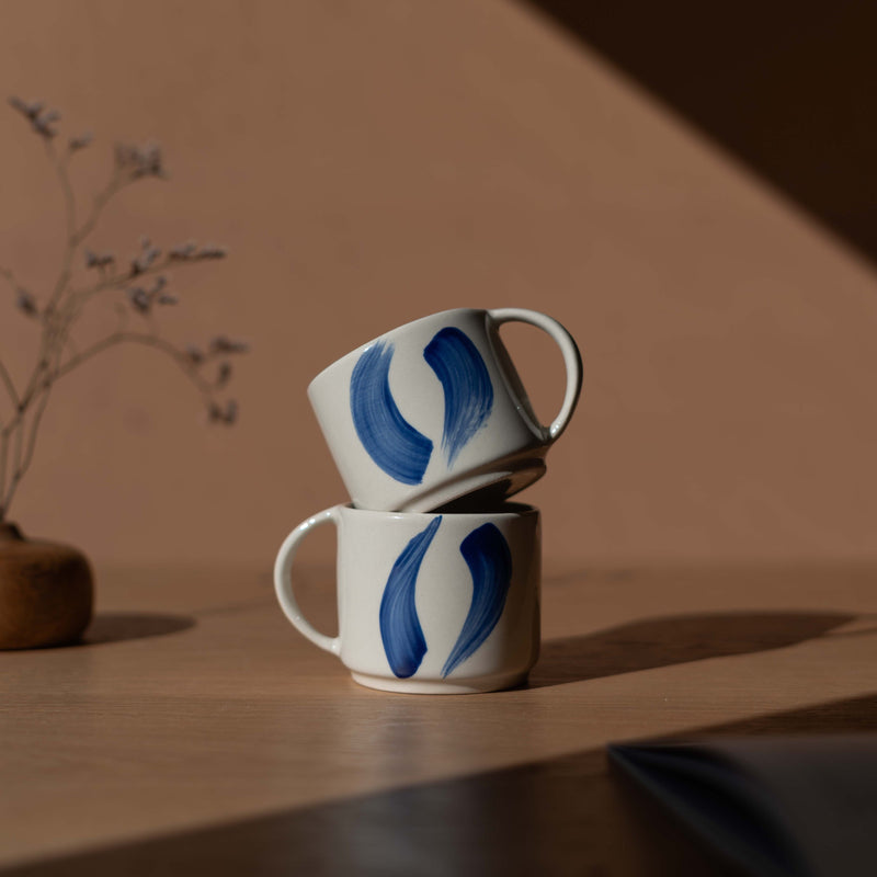 “MER” COLLECTION | CUPS WITH HANDLE - SET OF 2